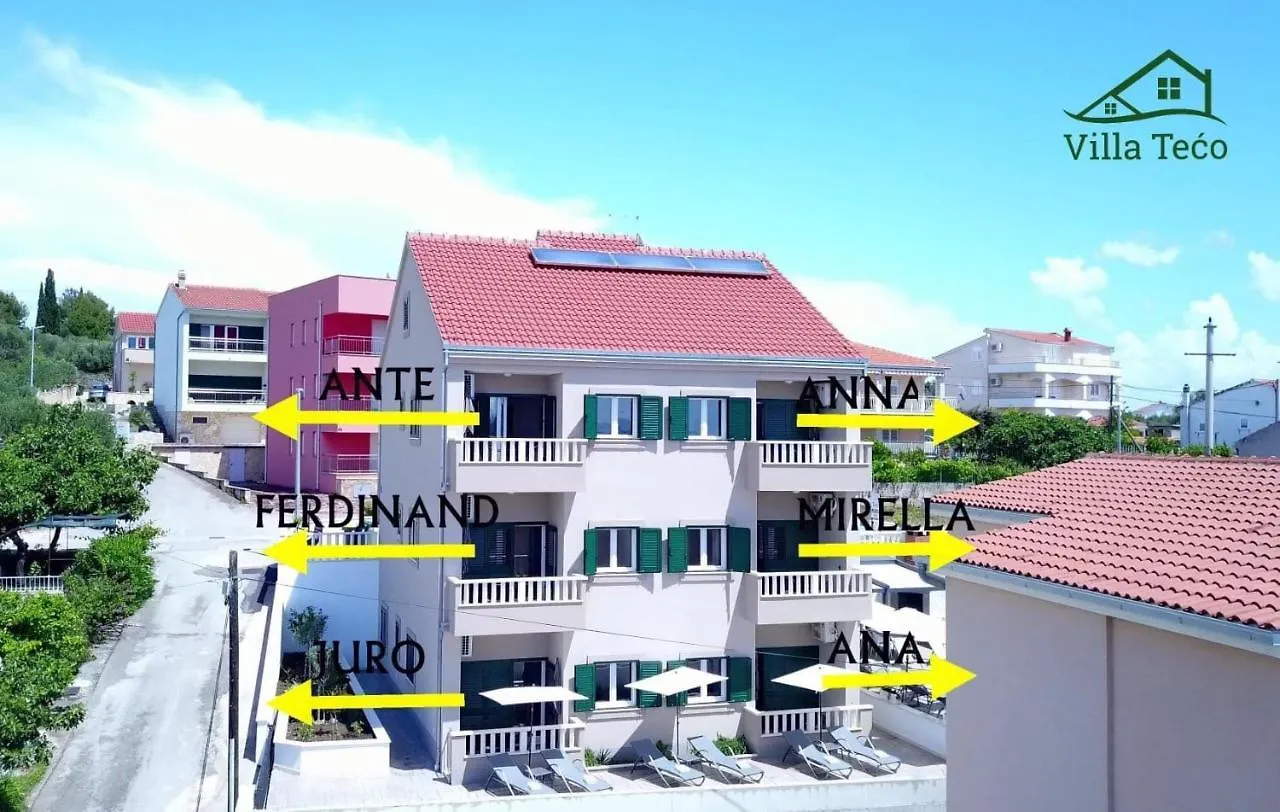 Villa Teco - Modern Apartments With Sea View 트로기르